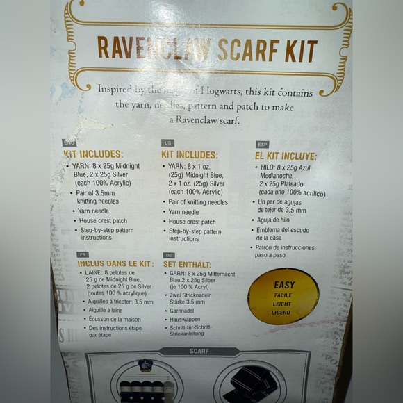Harry Potter Ravenclaw Scarf Kit NEW in Box - Picture 6 of 7